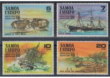 SAMOA I SISIFO 1970 Uragano ad Apia 4v MNH**