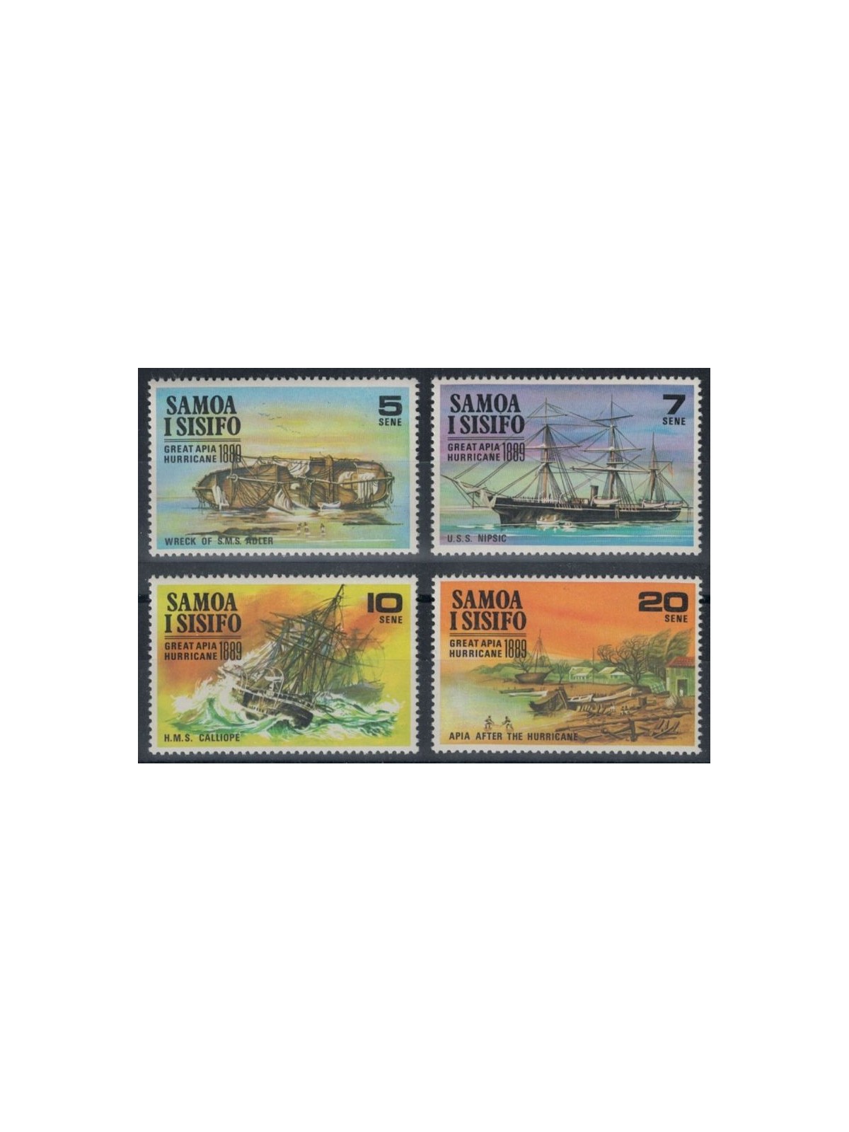 SAMOA I SISIFO 1970 Uragano ad Apia 4v MNH**