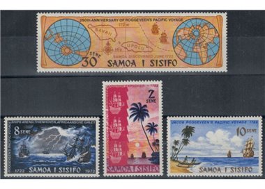 SAMOA I SISIFO 1972 Anniversario scoperta dell'isola 4v MNH**