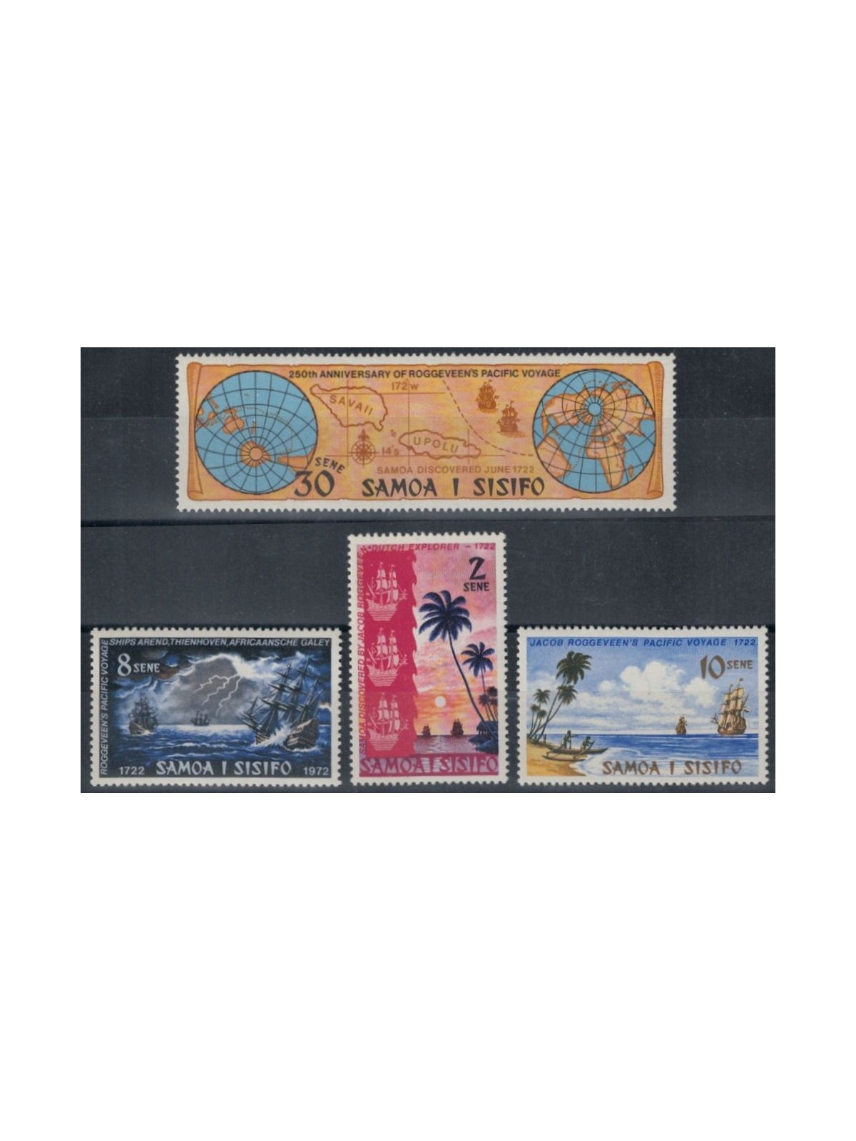 SAMOA I SISIFO 1972 Anniversario scoperta dell'isola 4v MNH**