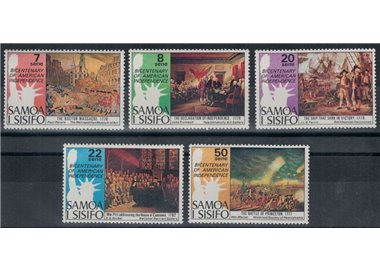 SAMOA I SISIFO 1976 Indipendenza degli Stati Uniti 5v MNH**