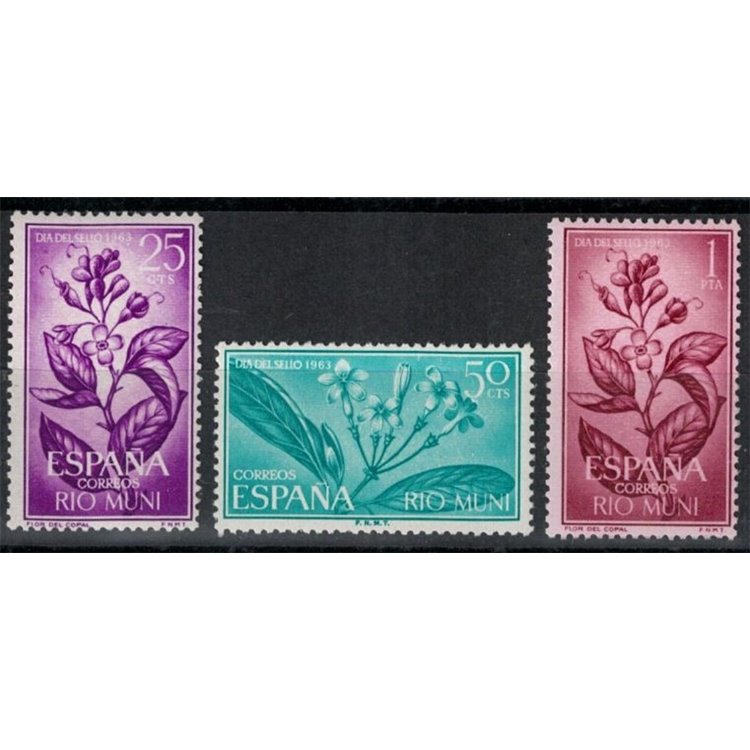 RIO MUNI 1964 Giornata del francobollo 3v MNH**