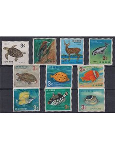RYUKYU 1966-67 Fauna 10v MNH**