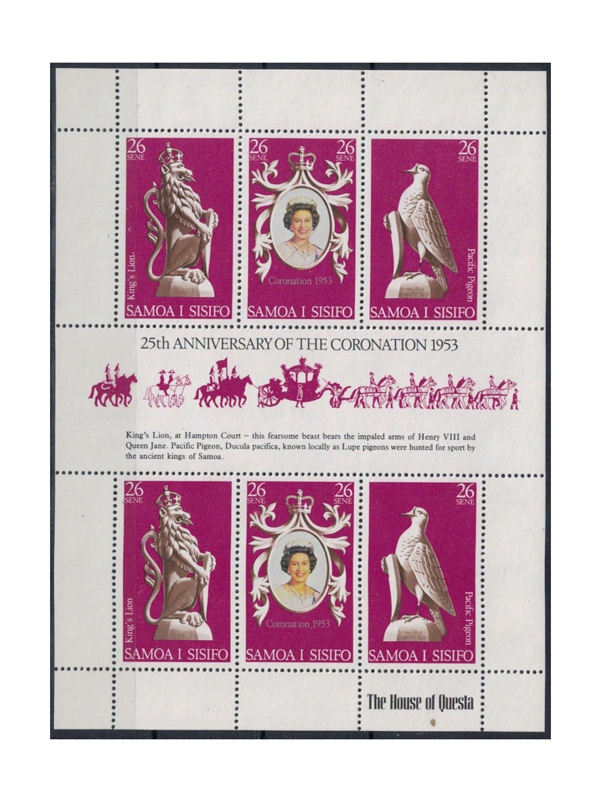 SAMOA I SISYPHO 1978 Silver Jubilee m/s MNH**
