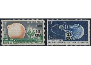 REUNION 1963 Telecomunicazioni Spaziali 2v MNH**
