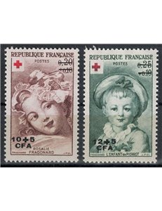 REUNION 1962 Pro Red Cross 2v MNH**