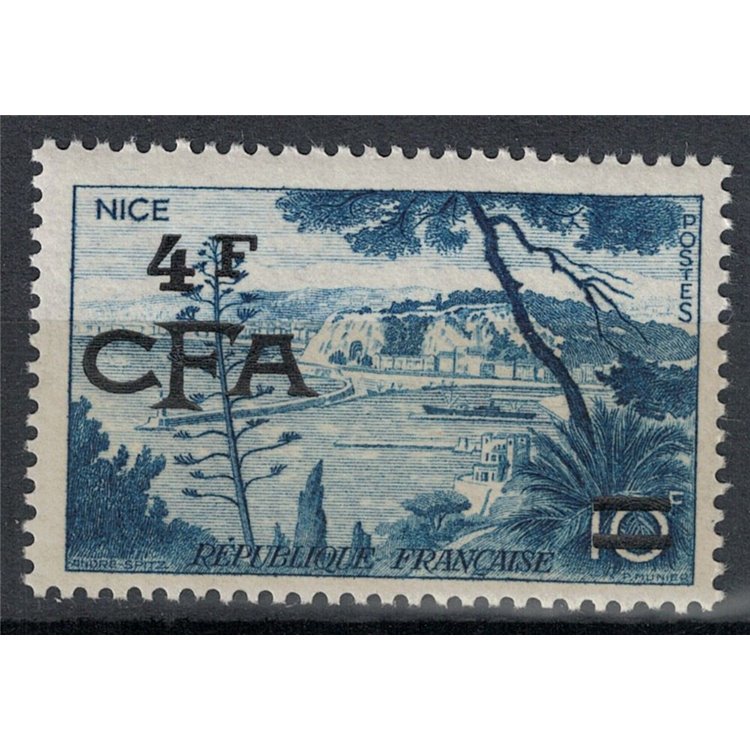 REUNION 1955-56 Nice 4f on 10f MNH**