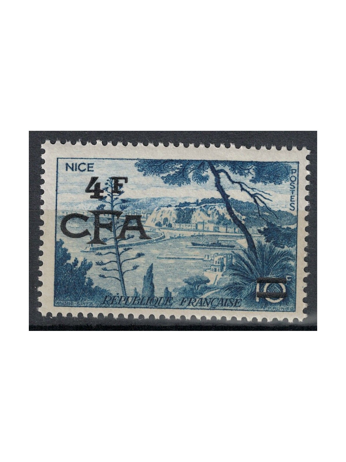 REUNION 1955-56 Nice 4f su 10f MNH**