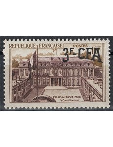 REUNION 1957-59 Elisée 3f on 10f MNH**
