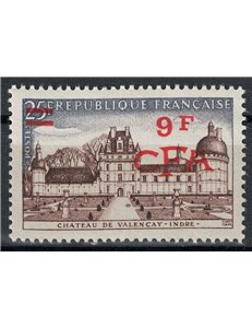 REUNION 1957-59 Valençay 9f on 25f MNH**
