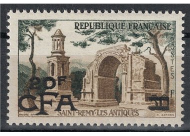 REUNION 1957-59 St-Rémy 20f su 50f MNH**