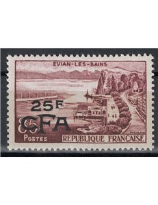 REUNION 1957-59 Evian 25f su 85f MNH**