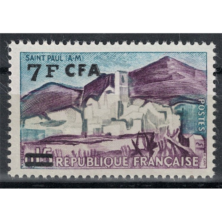 REUNION 1961-65 Saint Paul 7f on 15c MNH**