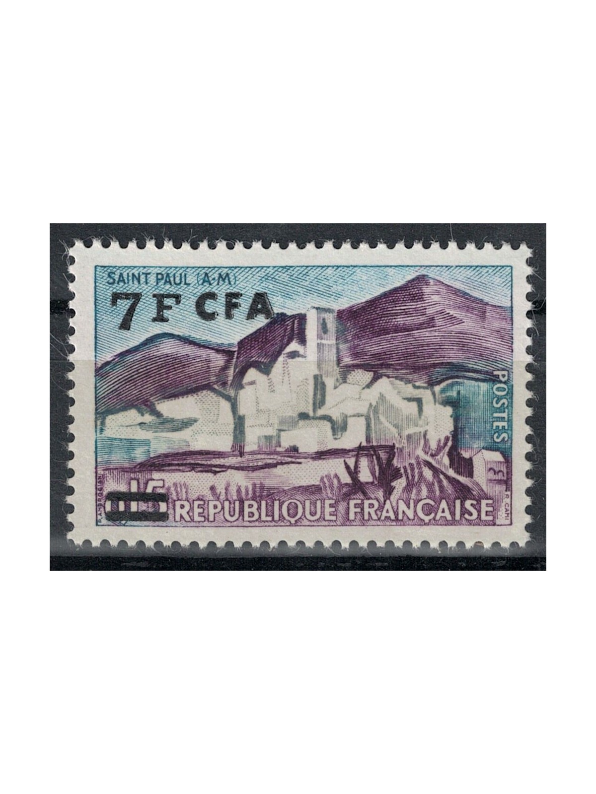 REUNION 1961-65 Saint Paul 7f on 15c MNH**