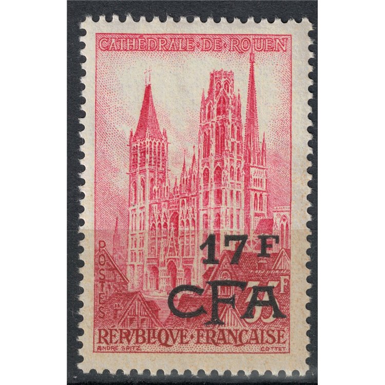 REUNION 1957-59 Rouen 17f su 35f MNH**
