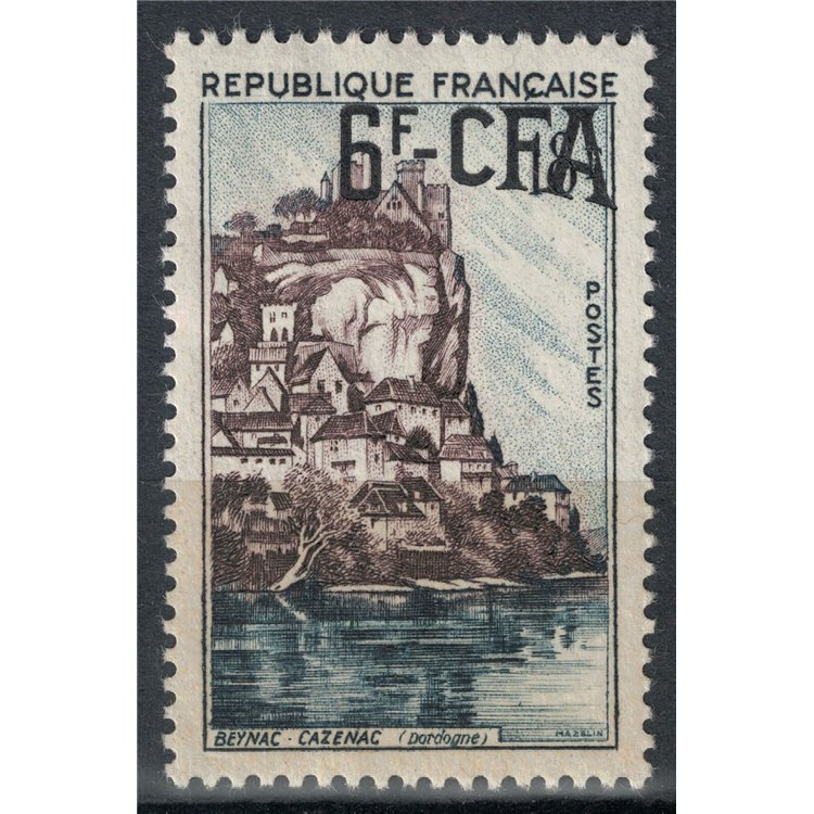 REUNION 1957-59 Beynac 6f on 18f MNH**