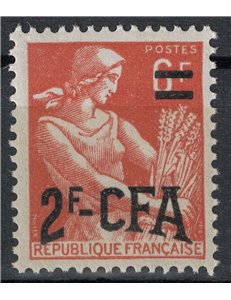 REUNION 1957-59 Moissonneuse 2f on 6f MNH**