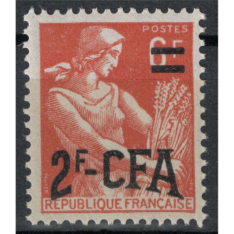 REUNION 1957-59 Moissonneuse 2f su 6f MNH**