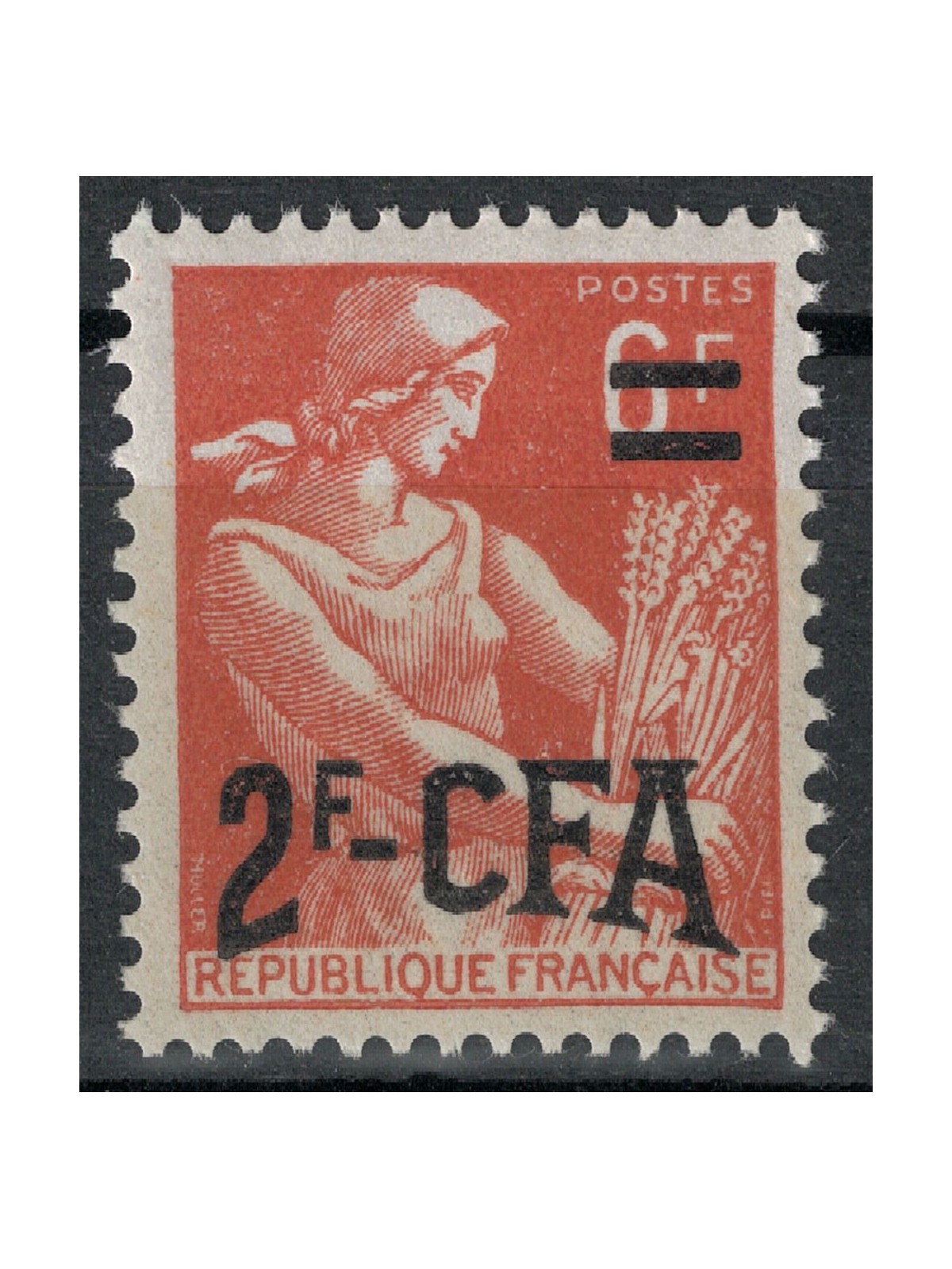 REUNION 1957-59 Moissonneuse 2f su 6f MNH**