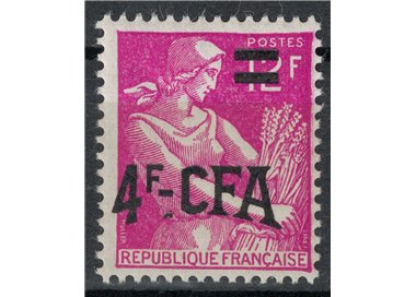 REUNION 1957-59 Moissonneuse 4f on 12f MNH**