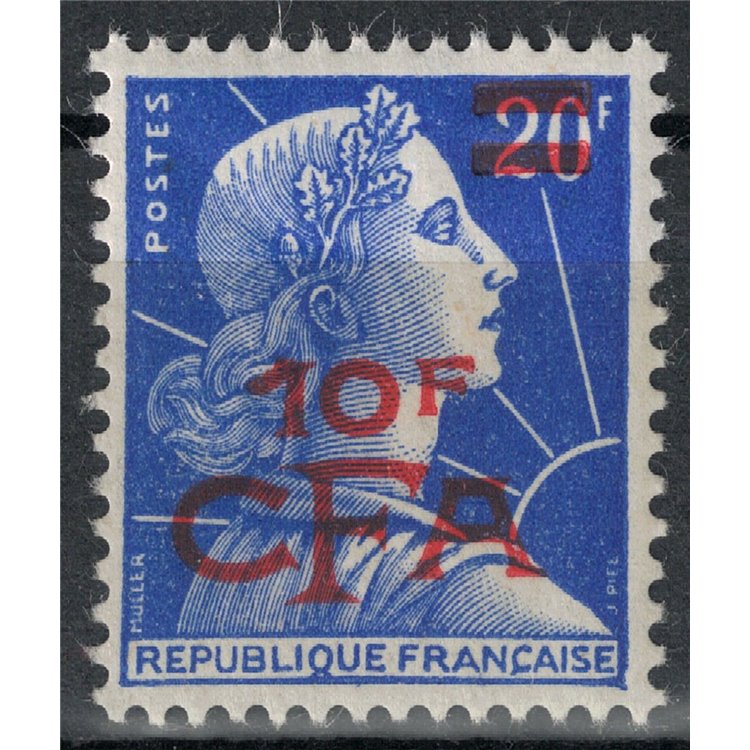 REUNION 1957-59 Marianne 10f on 20f MNH**