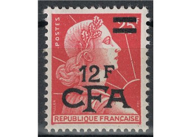 REUNION 1957-59 Marianne 12f on 25f MNH**