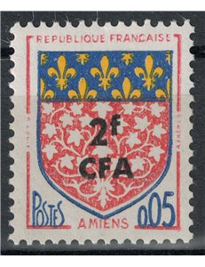 REUNION 1961-65 Amiens 2f su 5c MNH**