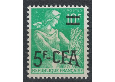 REUNION 1957-59 Moissonneuse 5f on 10f MNH**