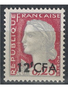 REUNION 1961-65 Marianne 12f su 25c MNH**