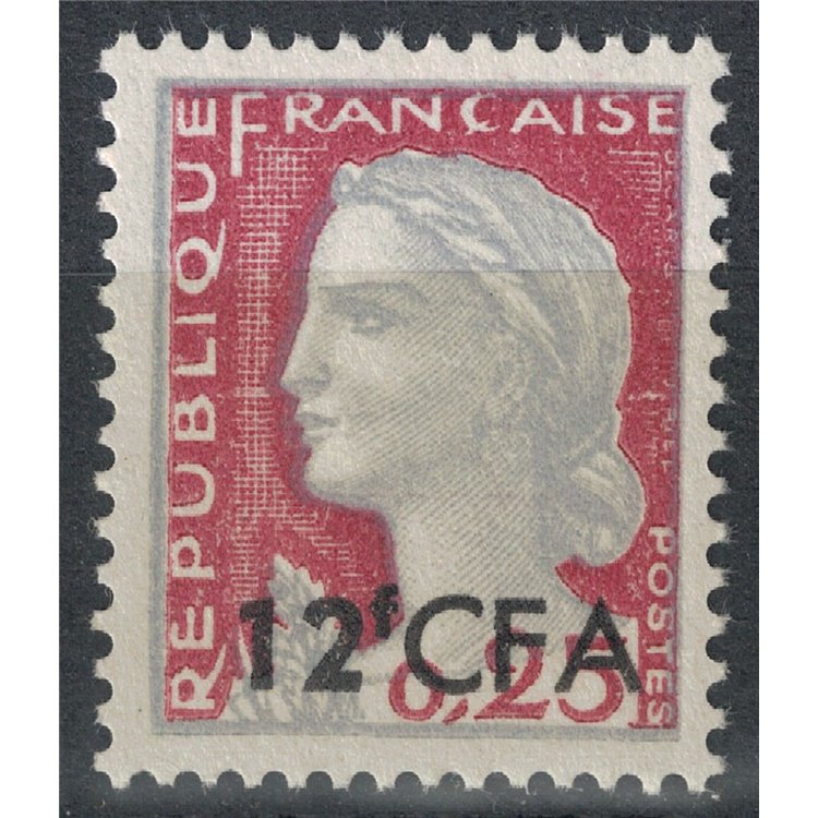 REUNION 1961-65 Marianne 12f su 25c MNH**