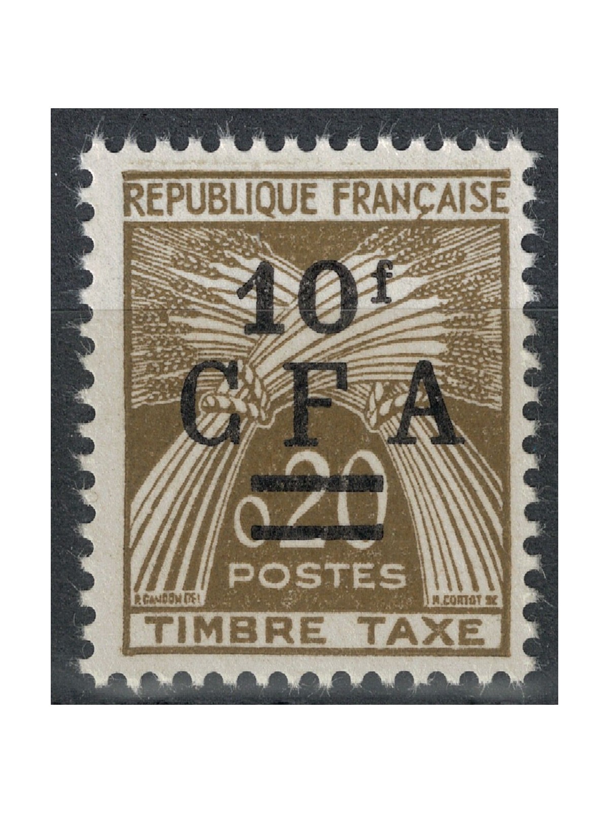REUNION 1962-64 Segnatasse 10f su 20c MNH**