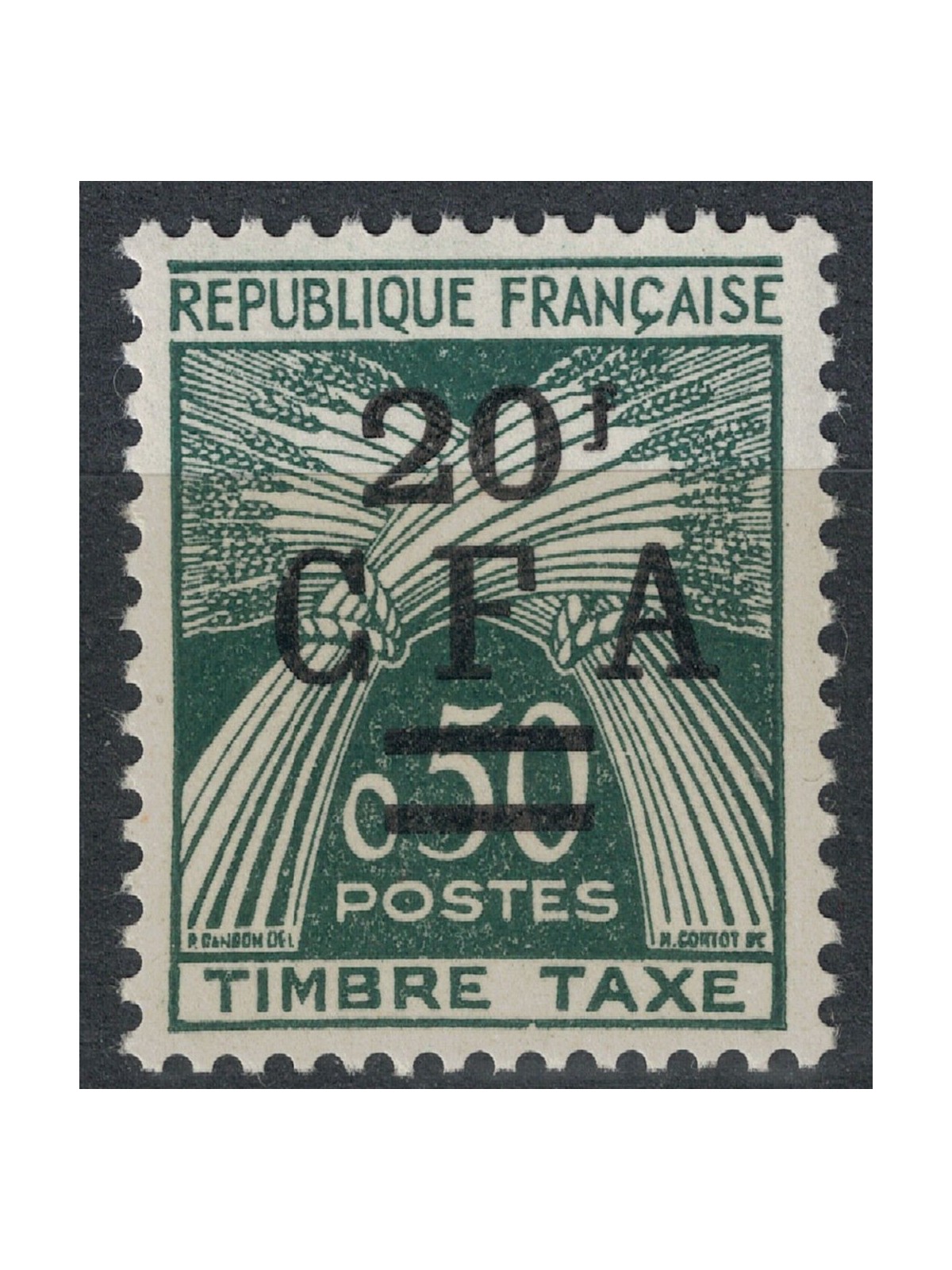 REUNION 1962-64 Postage Due 20f on 50c MNH**