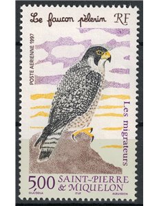SAINT PIERRE E MIQUELON 1997 Fauna, falco pellegrino MNH**