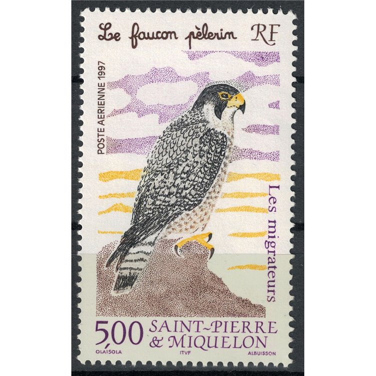 SAINT PIERRE E MIQUELON 1997 Fauna, falco pellegrino MNH**