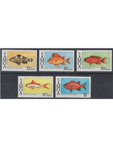 SAMOA 1986 Ordinary series, fish 5v MNH**