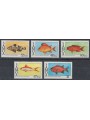 SAMOA 1986 Serie ordinaria, pesci 5v MNH**