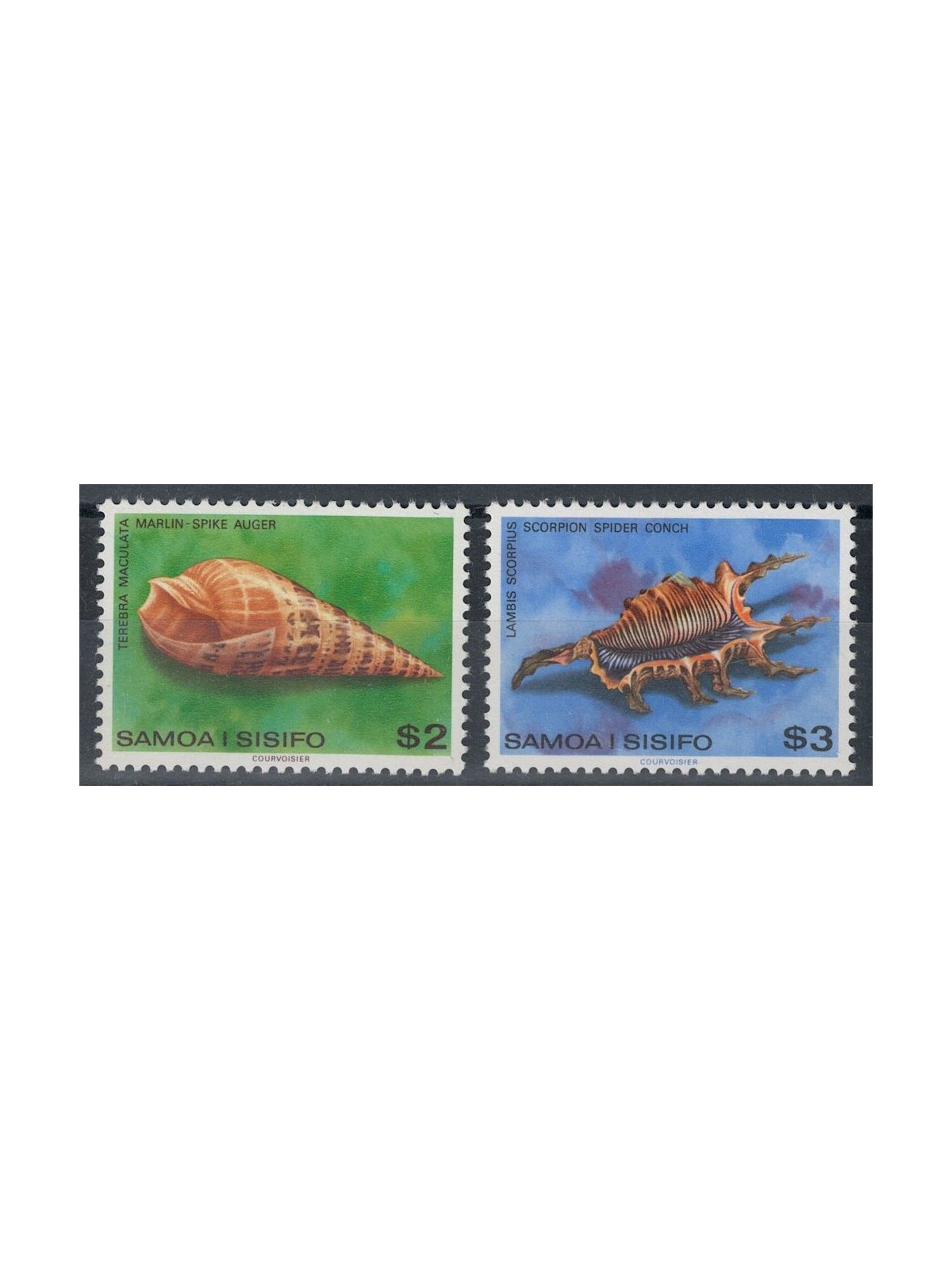 SAMOA I SISIFO 1979 Serie ordinaria, conchiglie 2v MNH**