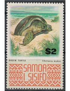 SAMOA I SISYPHOUS 1973 Ordinary series, sea turtle MNH**