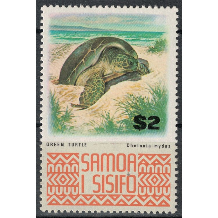 SAMOA I SISYPHOUS 1973 Ordinary series, sea turtle MNH**