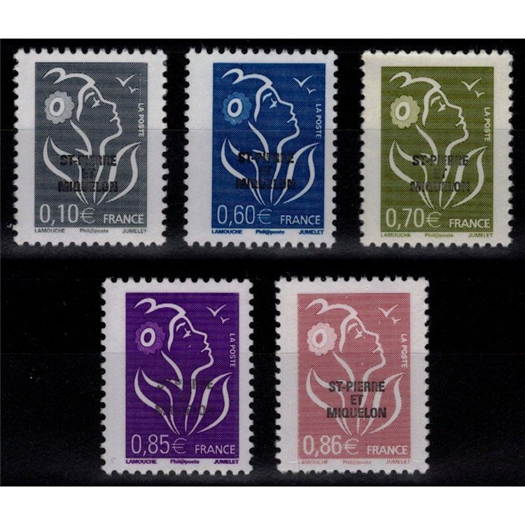 SAINT PIERRE E MIQUELON 2007 Marianna dei Francesi 5v MNH**