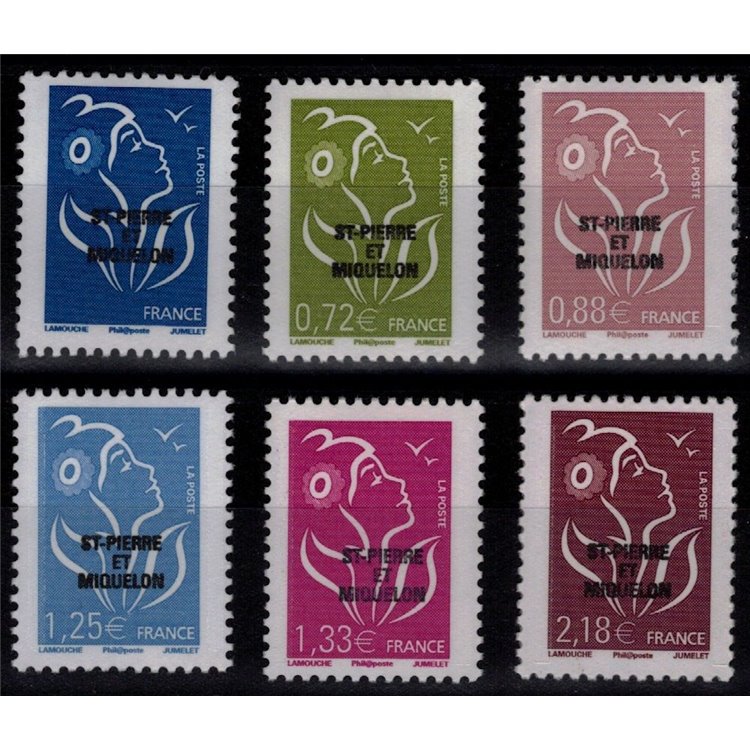SAINT PIERRE E MIQUELON 2008 Marianna dei Francesi 6v MNH**