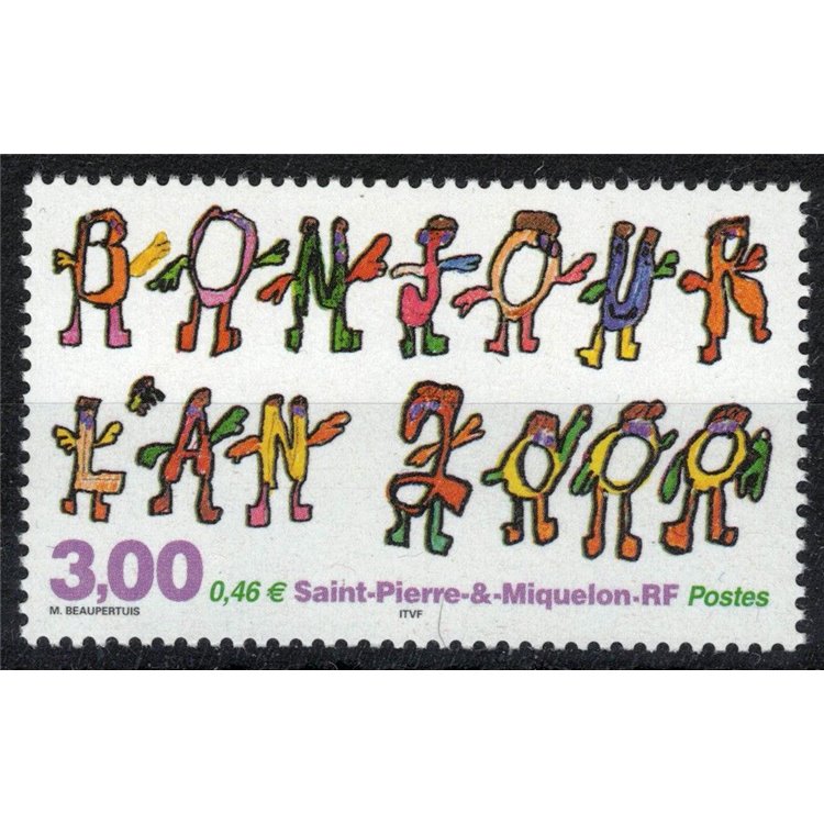 SAINT PIERRE AND MIQUELON 2000 Hello year 2000 MNH**