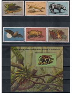 SAO TOME' E PRINCIPE 1981 Mammiferi - Mammals 6 v + 1 BF