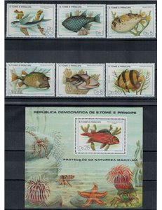 SAO TOME' E PRINCIPE 1979 Pesci - Fish 6 v + 1 BF