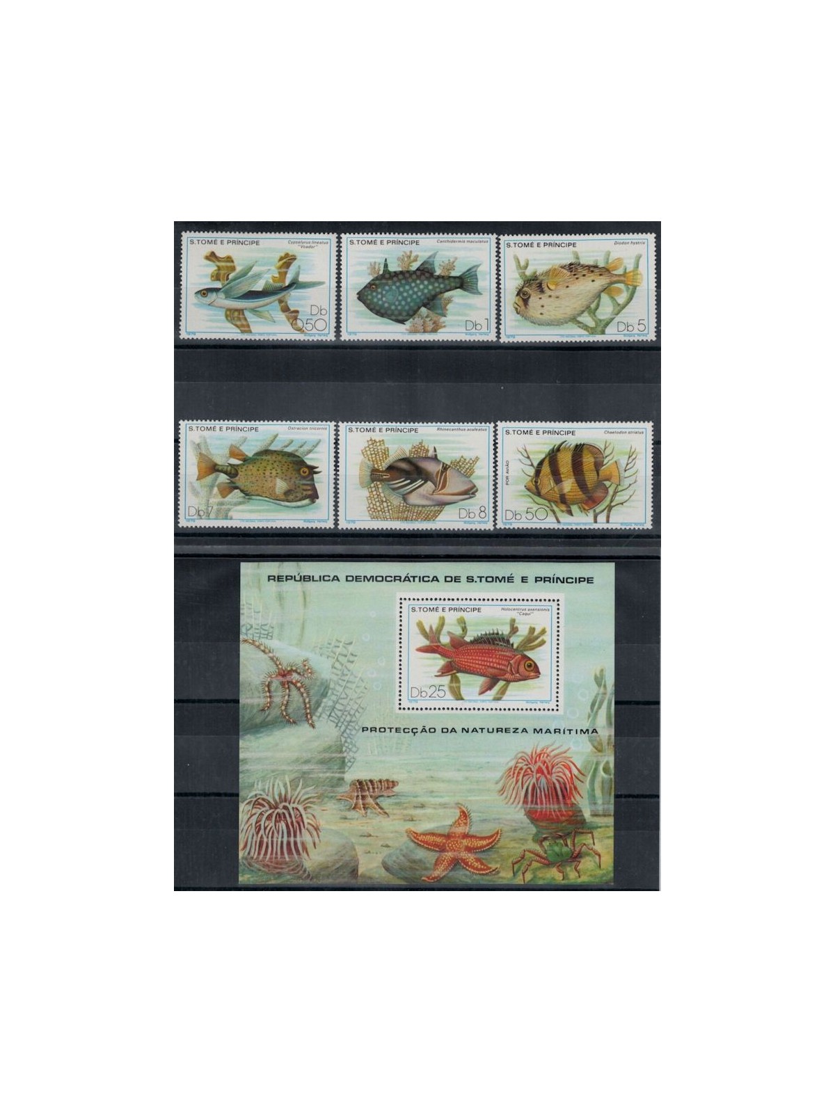 SAO TOME AND PRINCIPE 1979 Fish 6v + 1 s/s