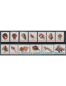 SINGAPORE 1977 Fauna marina - Marine life 13v MNH**