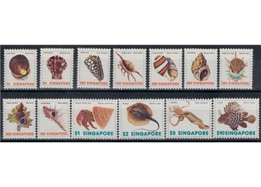 SINGAPORE 1977 Marine life 13v MNH**