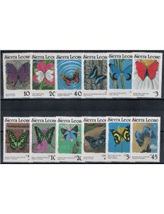 SIERRA LEONE 1987 Fauna, butterflies 12v MNH**
