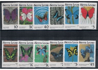 SIERRA LEONE 1987 Fauna, butterflies 12v MNH**