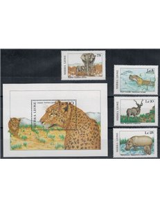SIERRA LEONE 1987 Fauna 4v + 1 s/s MNH**
